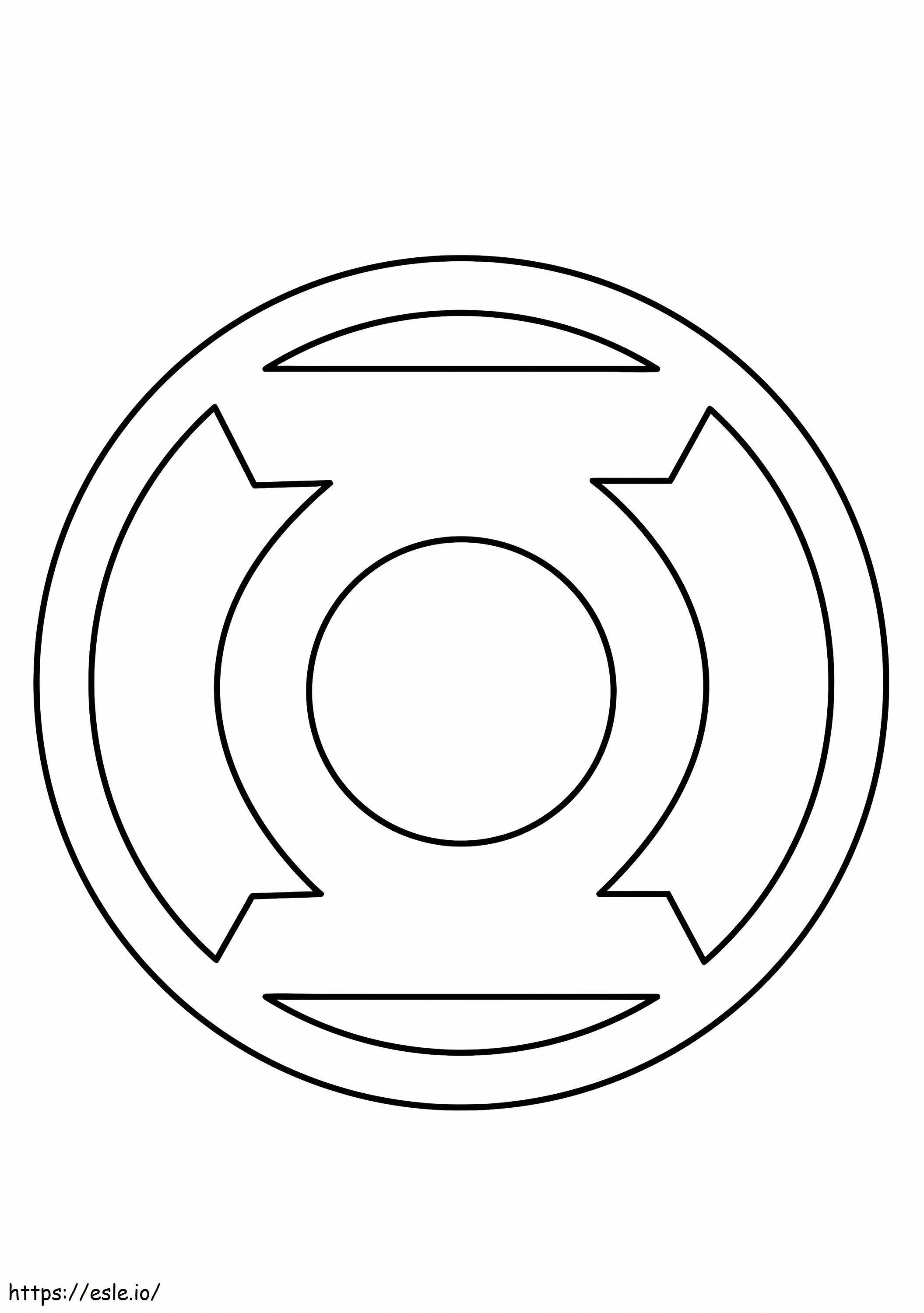 Green Lantern Corps Symbol 16 A4 coloring page