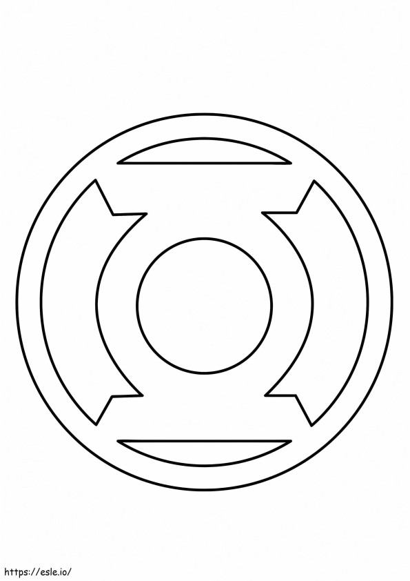  Green Lantern Corps Simbol 16 A4 de colorat