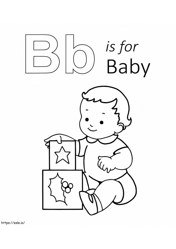 B è per il bambino da colorare