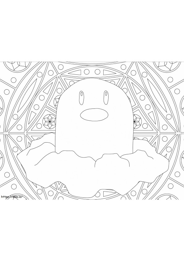 Diglett 4 coloring page