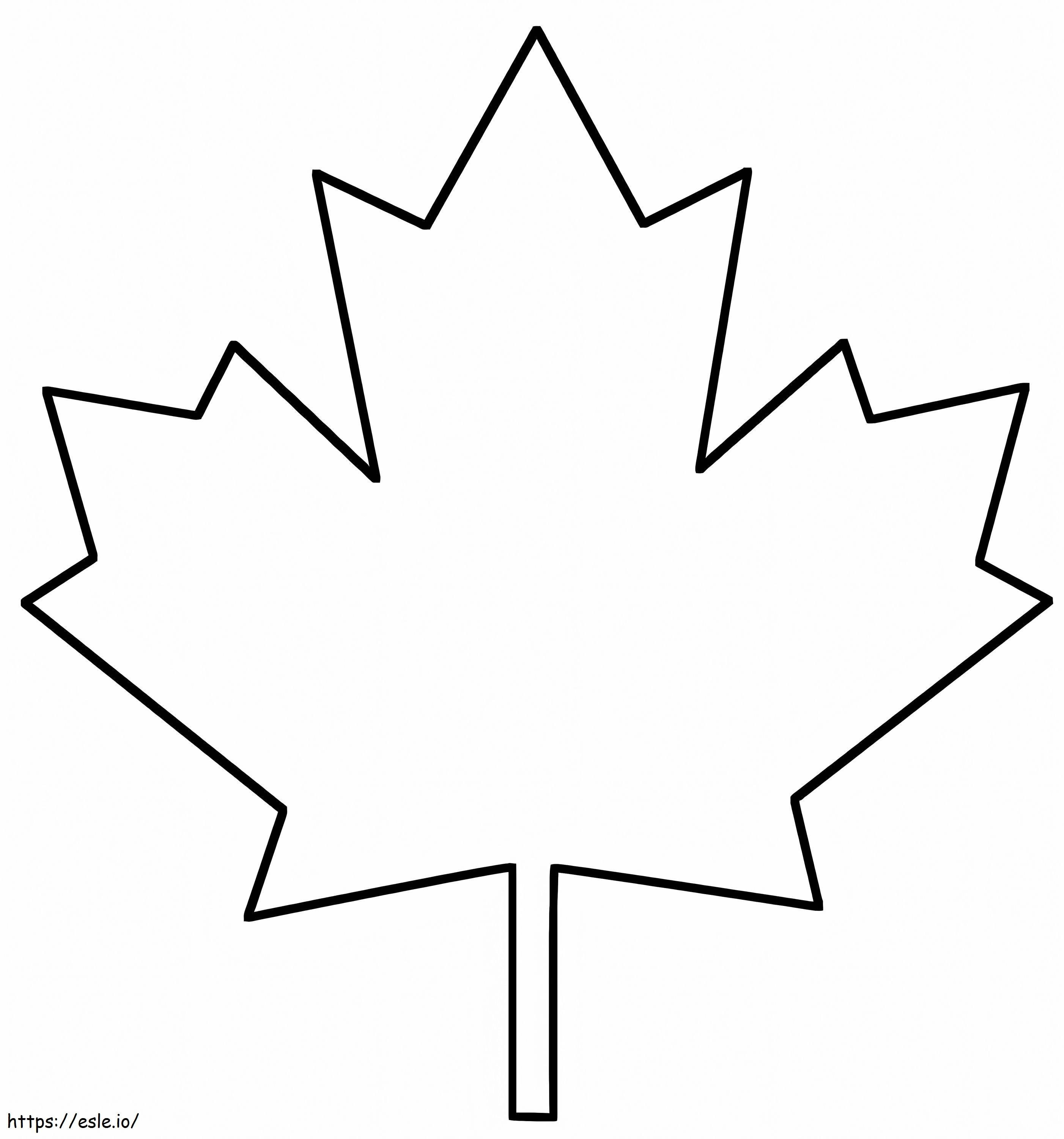 Maple Leaf coloring page