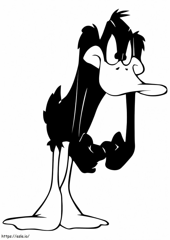 Coloriage Daffy Duck en colère à imprimer dessin