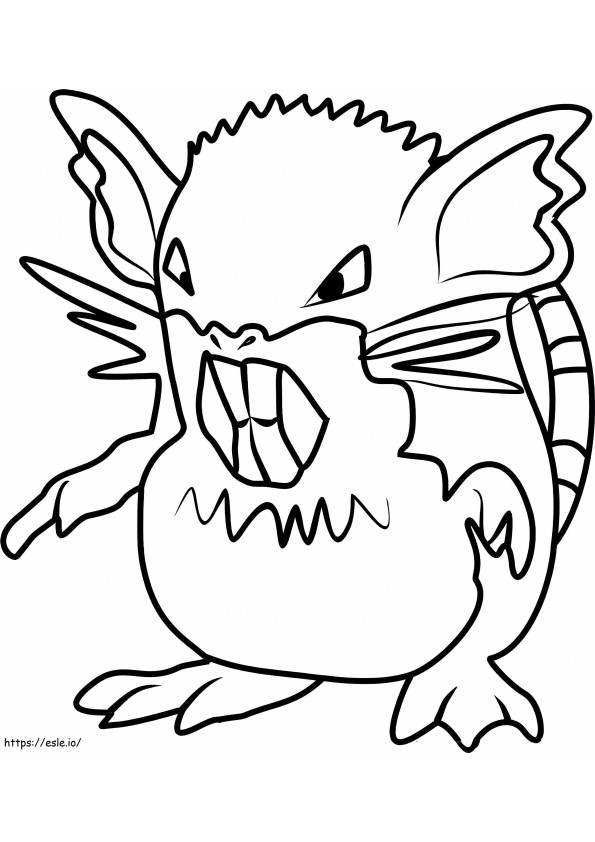 Raticate 3 coloring page