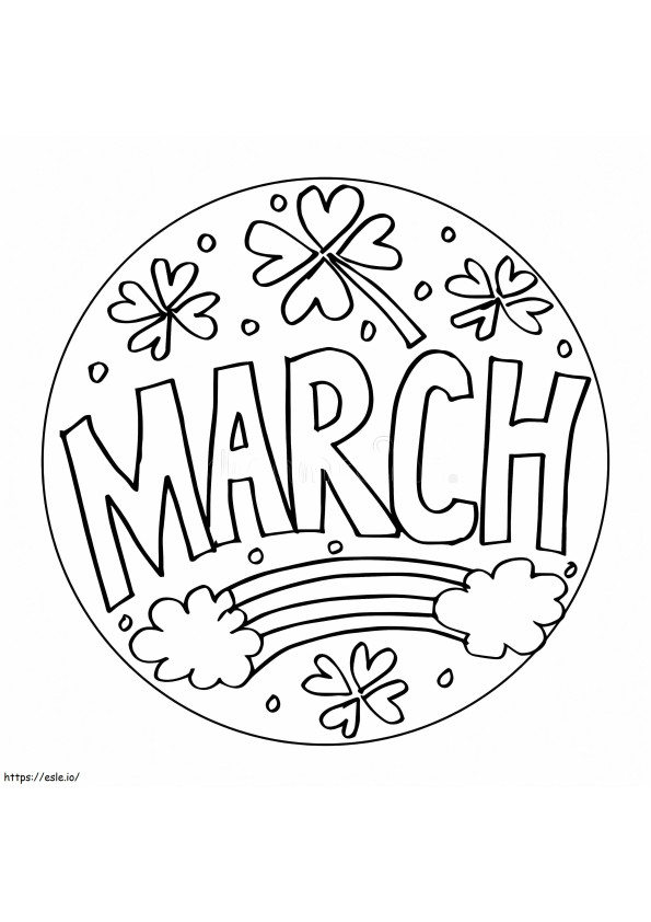 March Coloring Page 3 coloring page