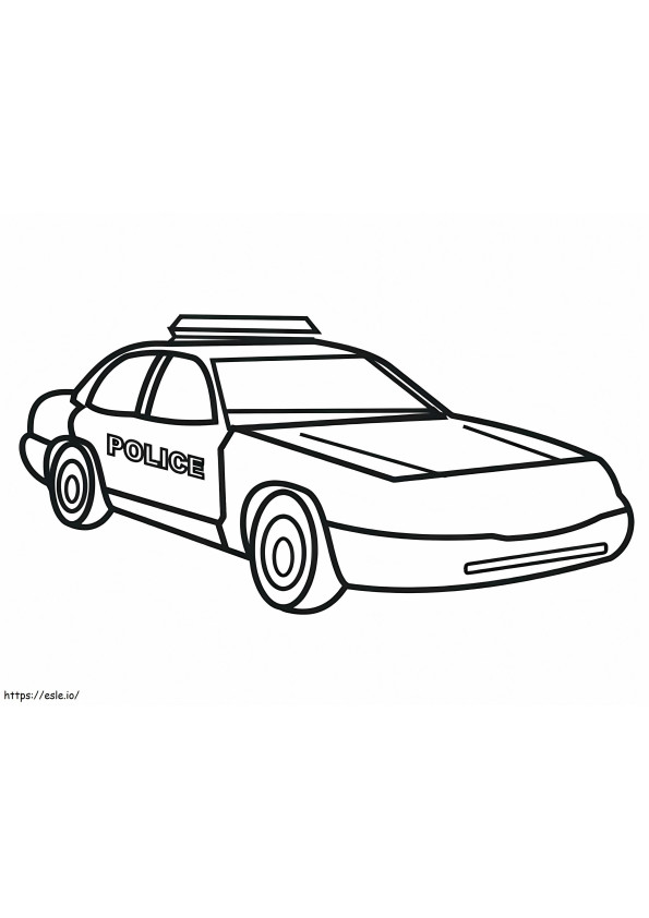 Poliisiauto 7 värityskuva
