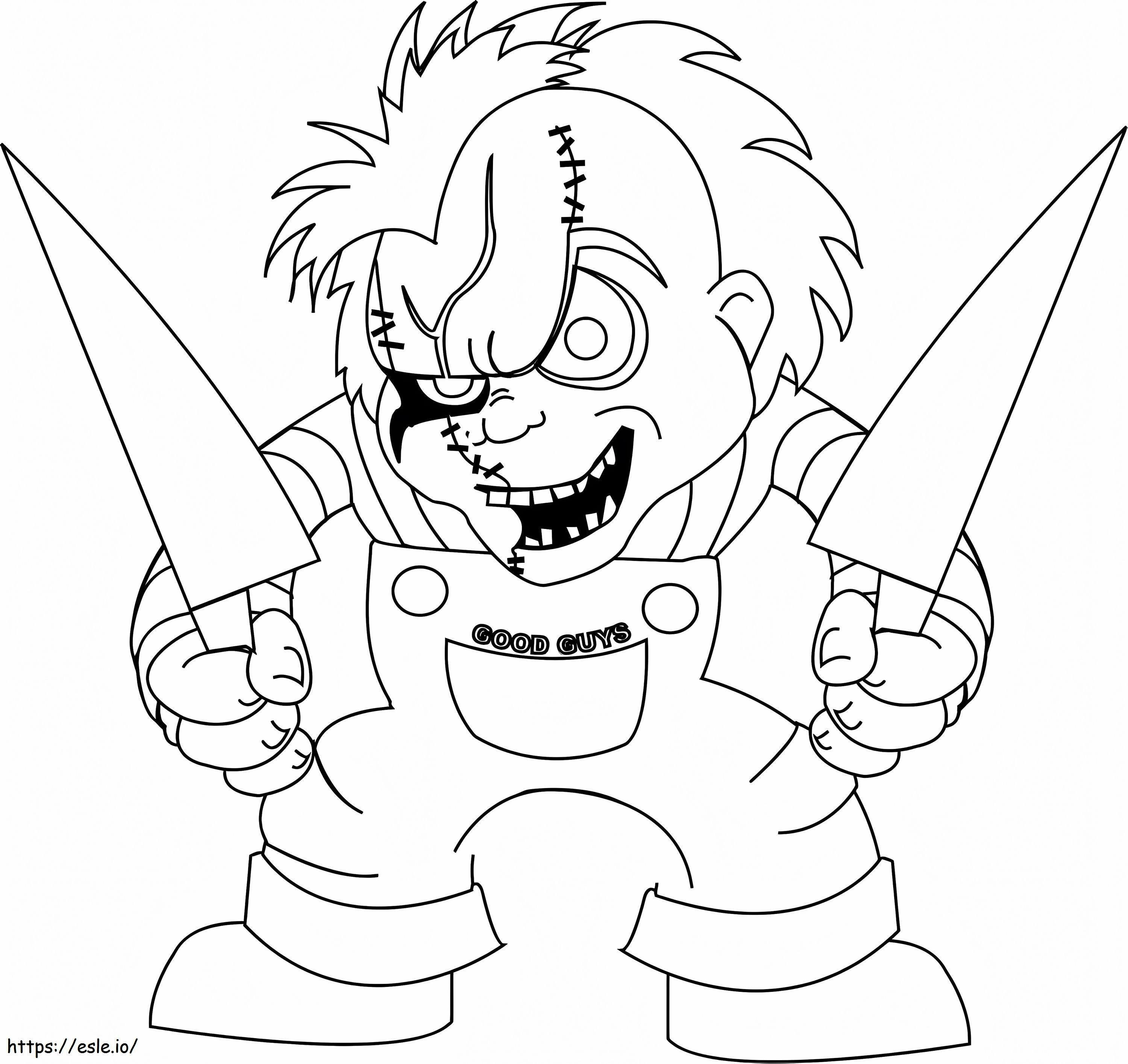 Chucky Grátis para colorir