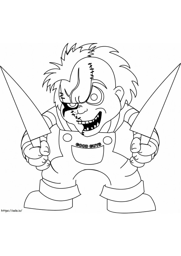 Free Chucky coloring page