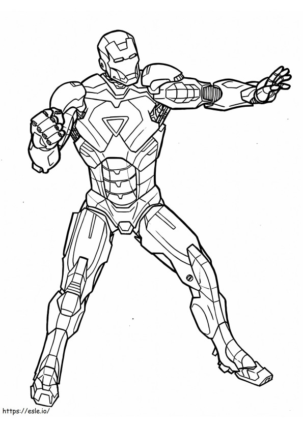 Cool Iron Man coloring page