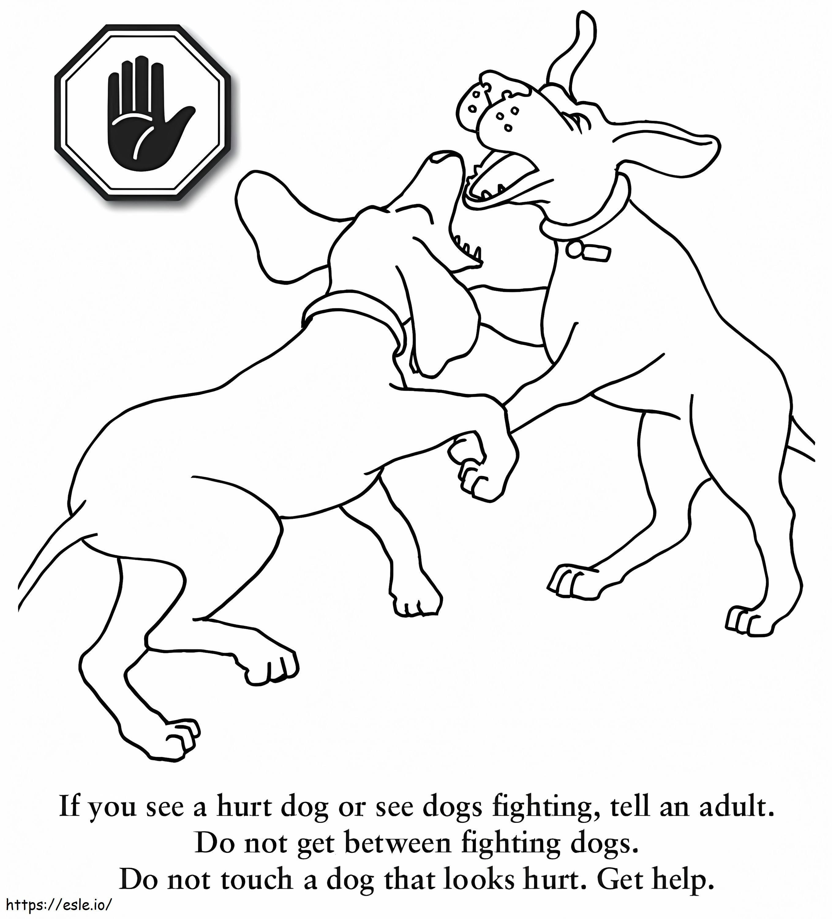 Hondenveiligheid 2 kleurplaat kleurplaat