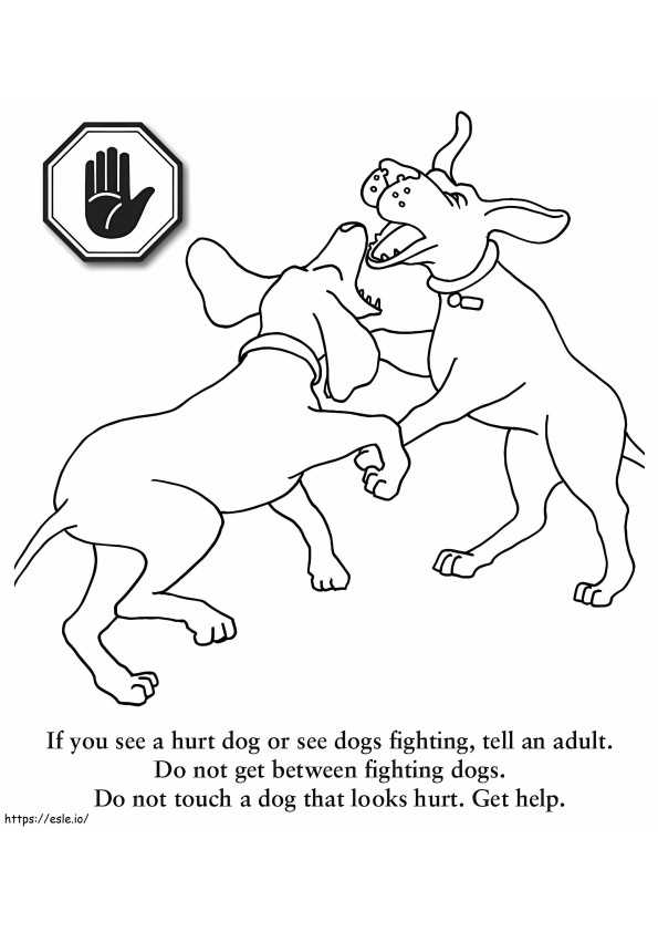 Hondenveiligheid 2 kleurplaat