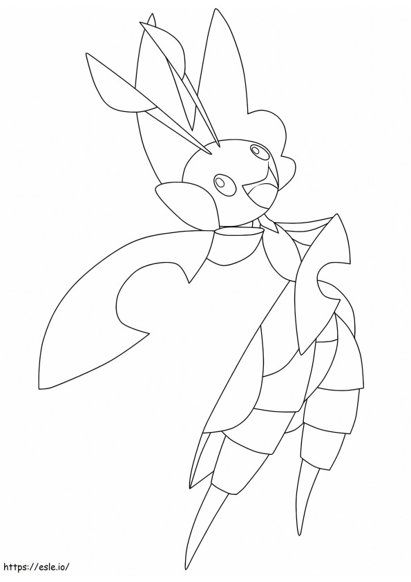 Drăguț Pokemon Leavanny de colorat