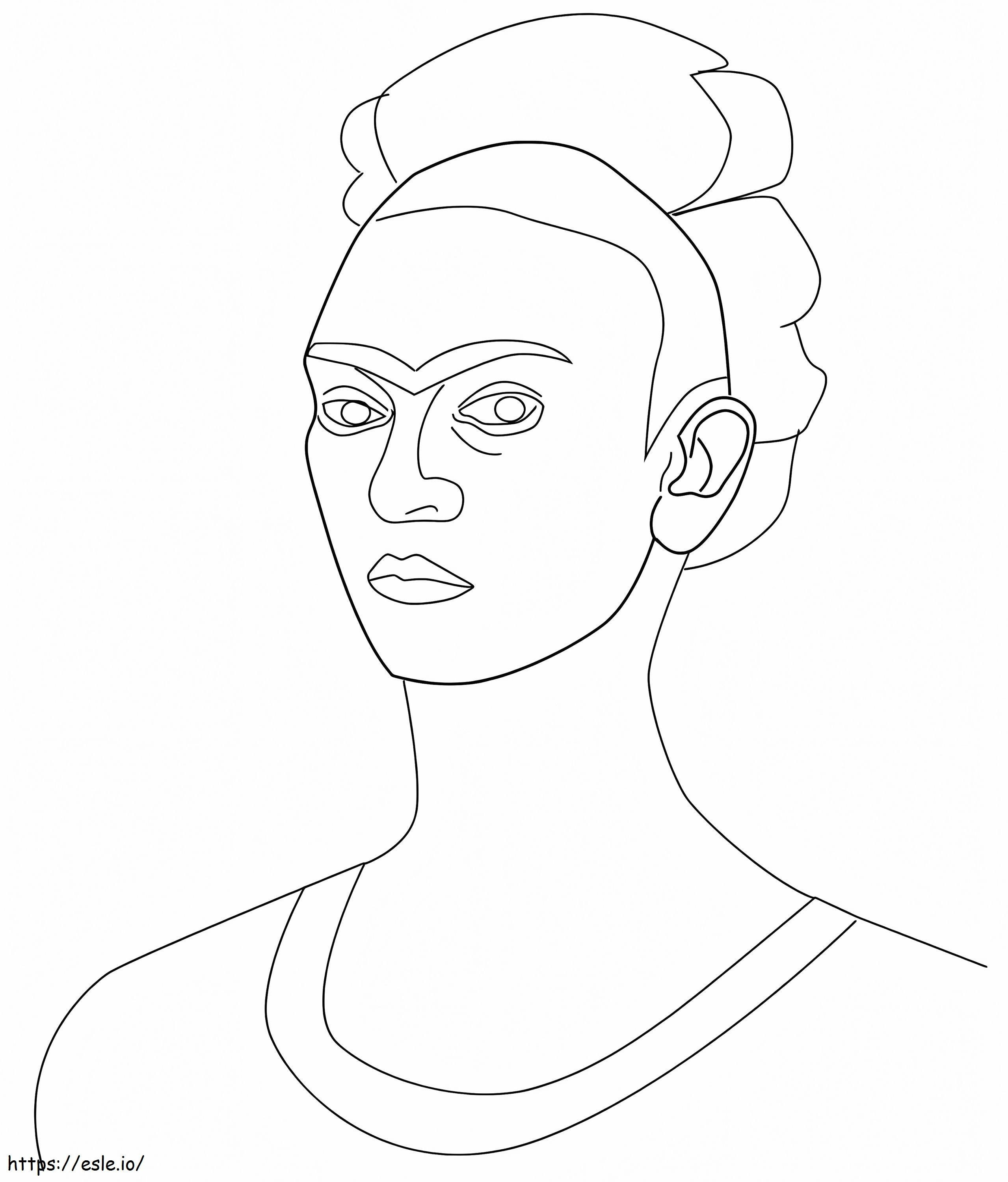 Frida Kahlo 2 para colorir