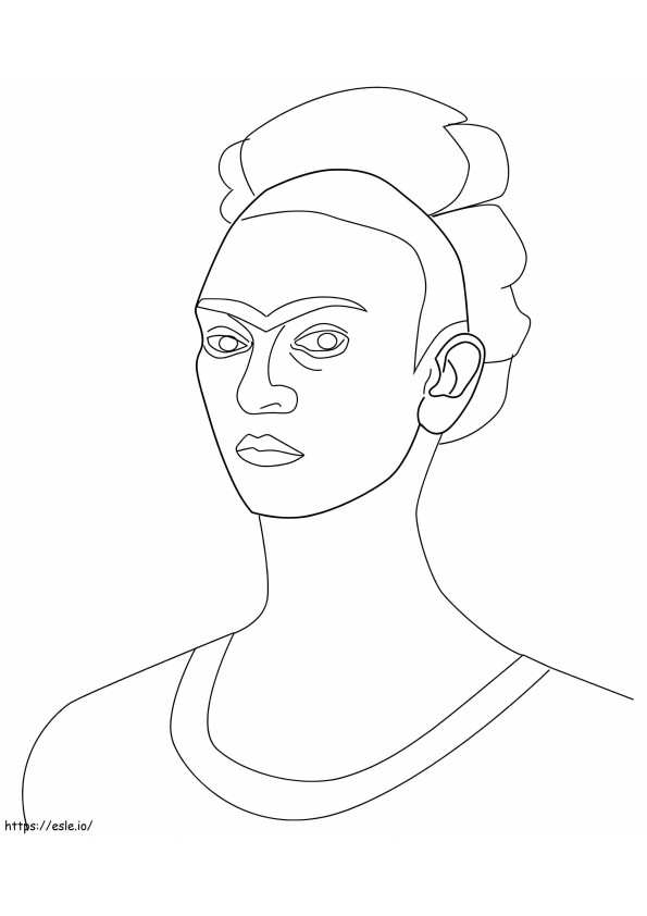 Frida Kahlo 2 para colorir
