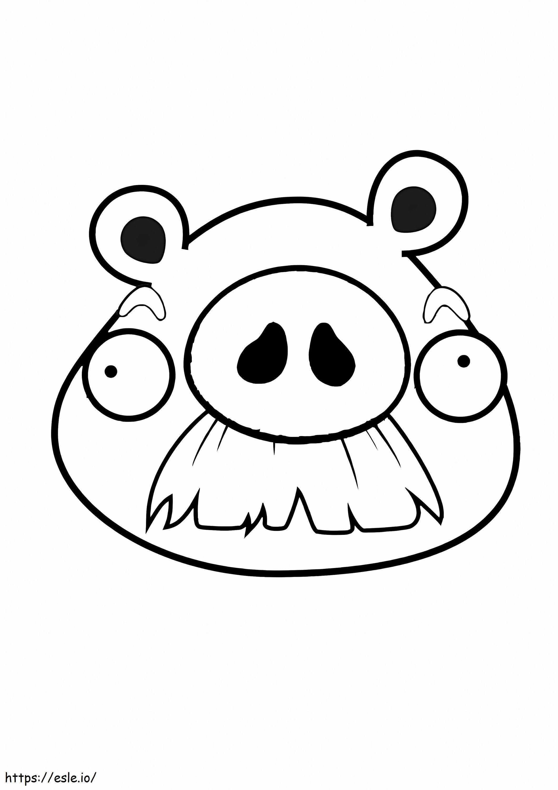 Angry Birds Pig Foreman para colorir