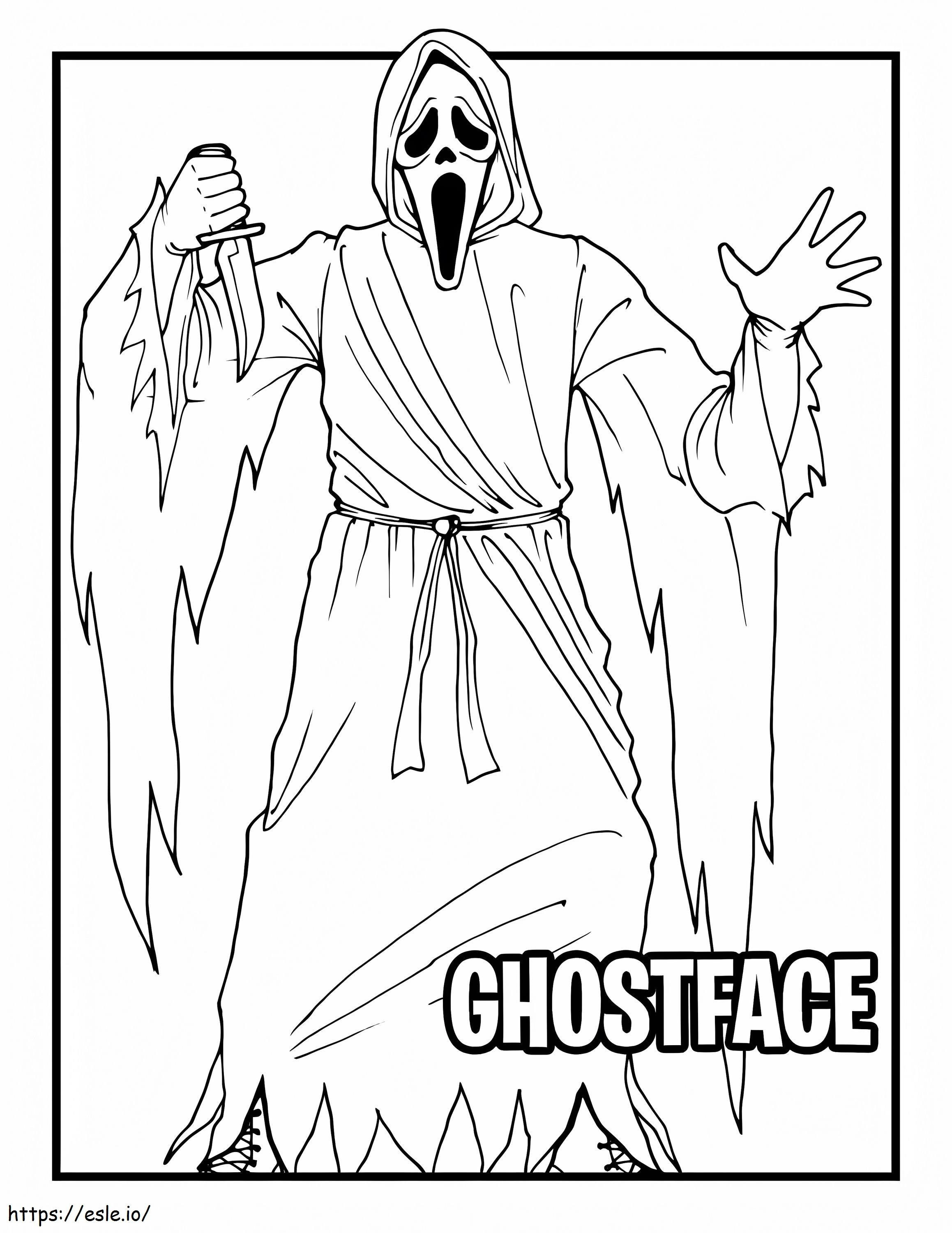 Plain Ghost Face coloring page