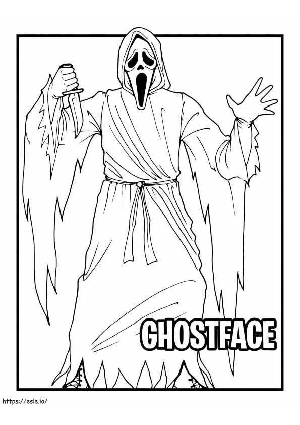 Tavallinen Ghost Face värityskuva