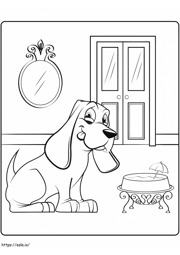 Figaro, o cão Washimals para colorir