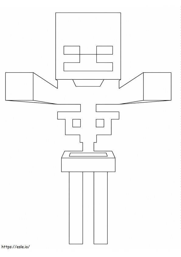 Szkielet z Minecrafta kolorowanka