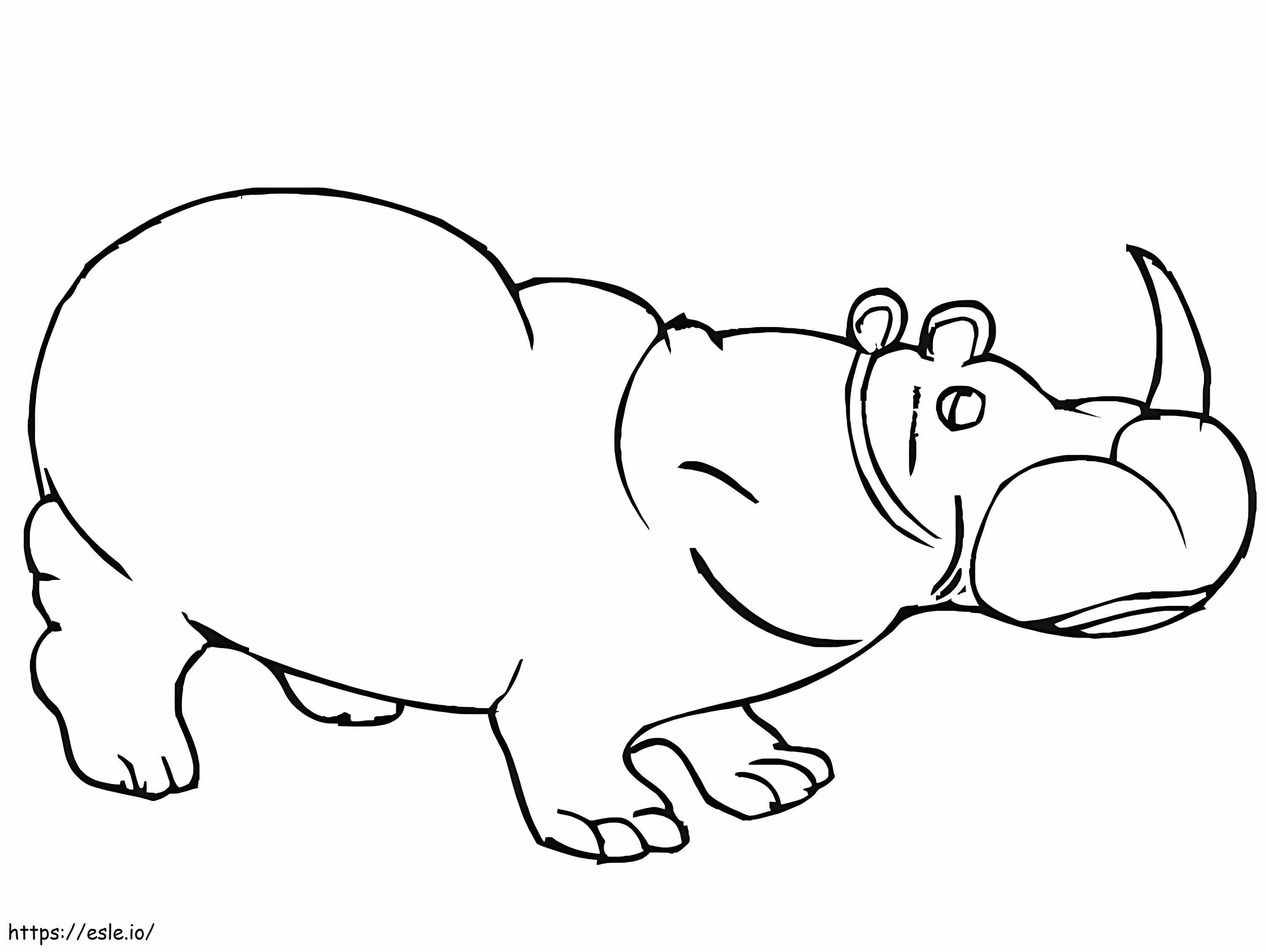 Coloriage Rhinocéros à imprimer dessin