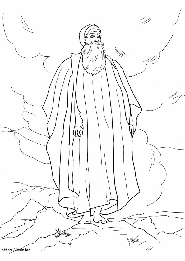 Moisés e a Terra Prometida para colorir