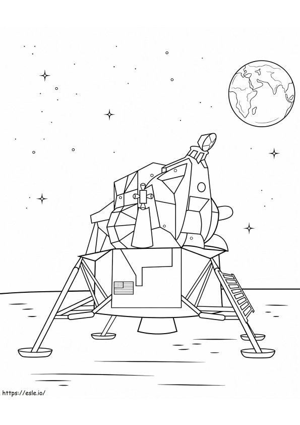 Lunar Lander coloring page
