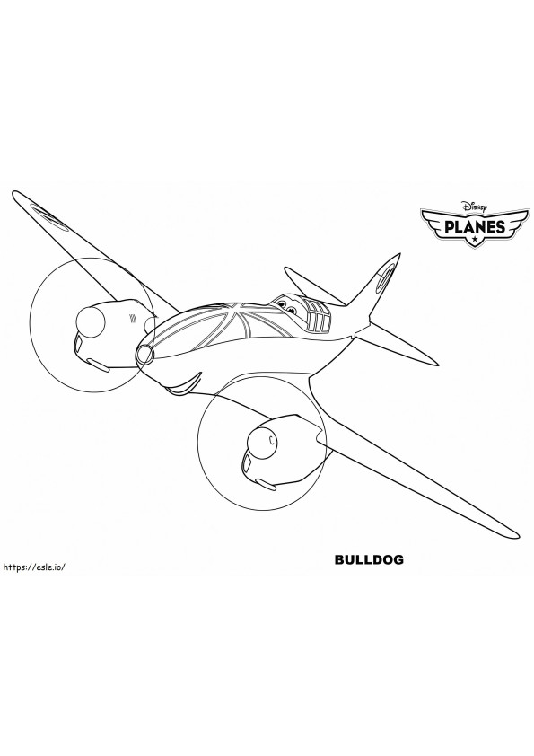 Bulldog Pesawat Disney Gambar Mewarnai
