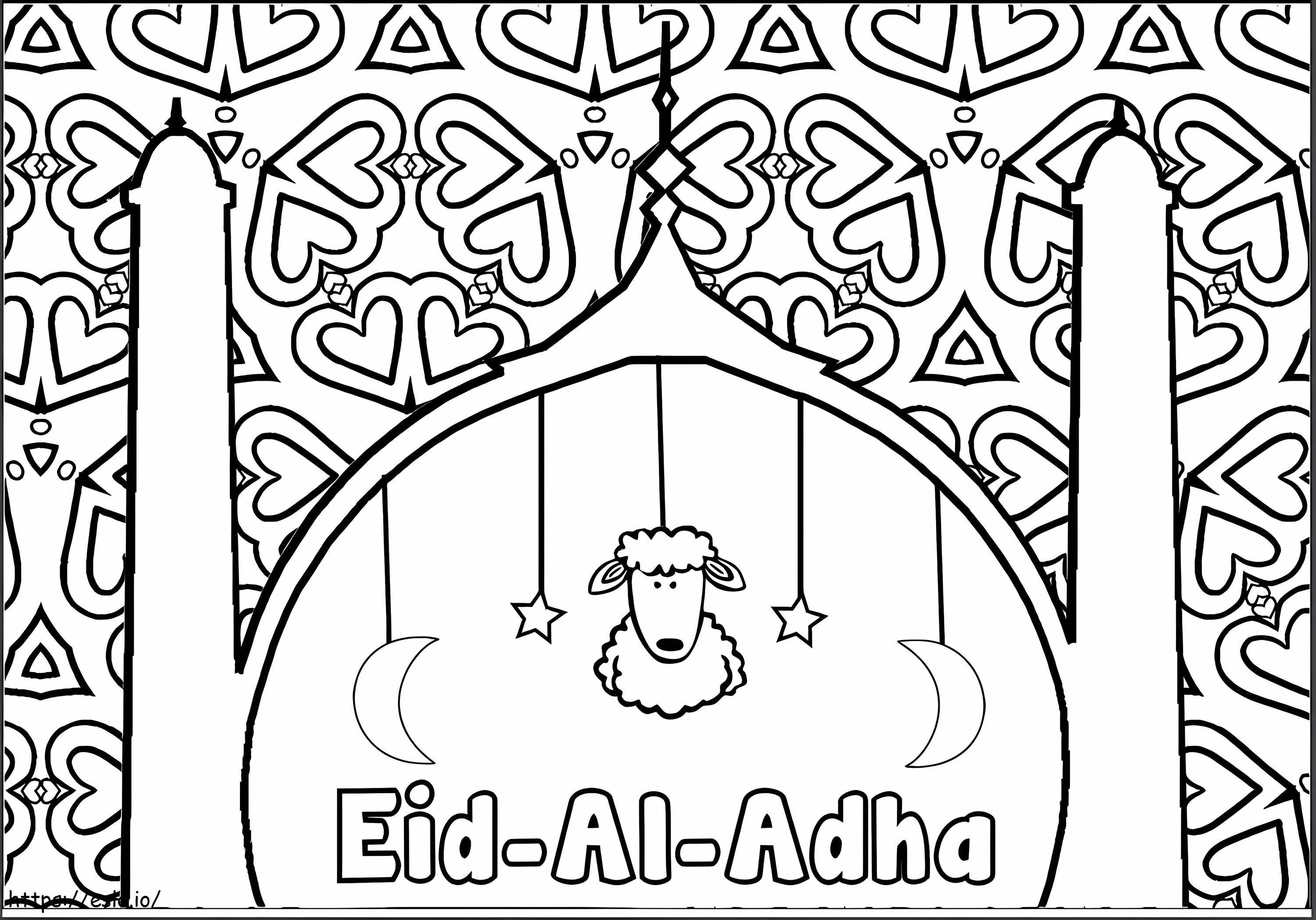 Eid al-Adha Mubarak 7 kolorowanka