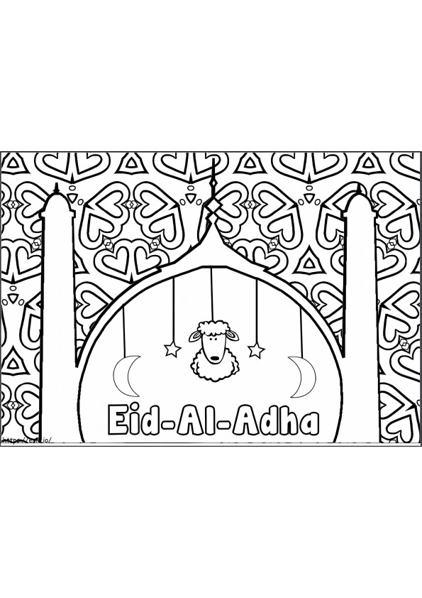 Eid Al-Adha Mubarak 7 coloring page
