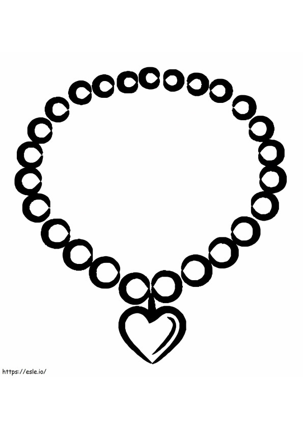 Valentinstag-Herz-Halskette ausmalbilder