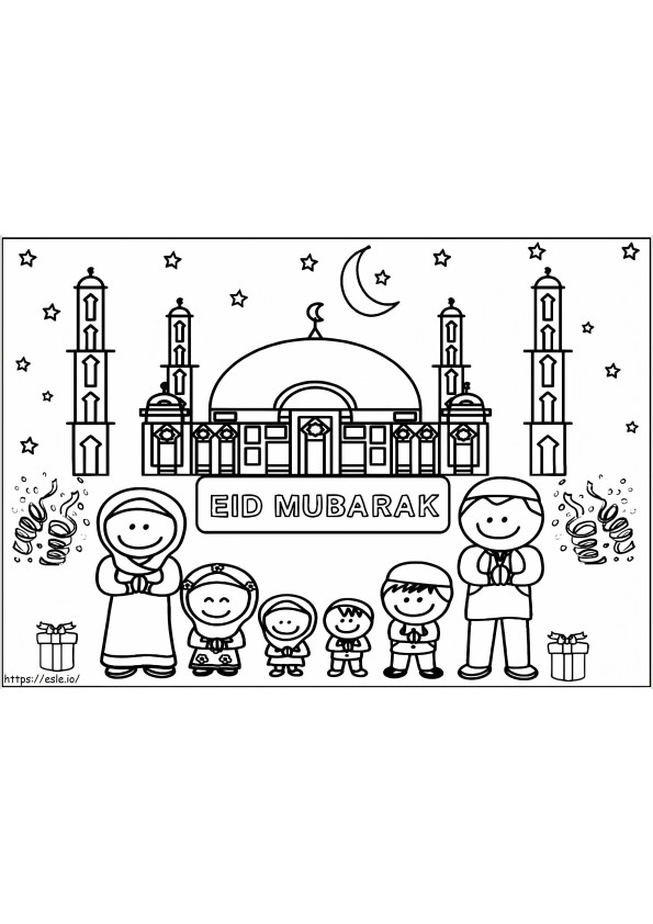 Eid Al-Fitr 4 coloring page