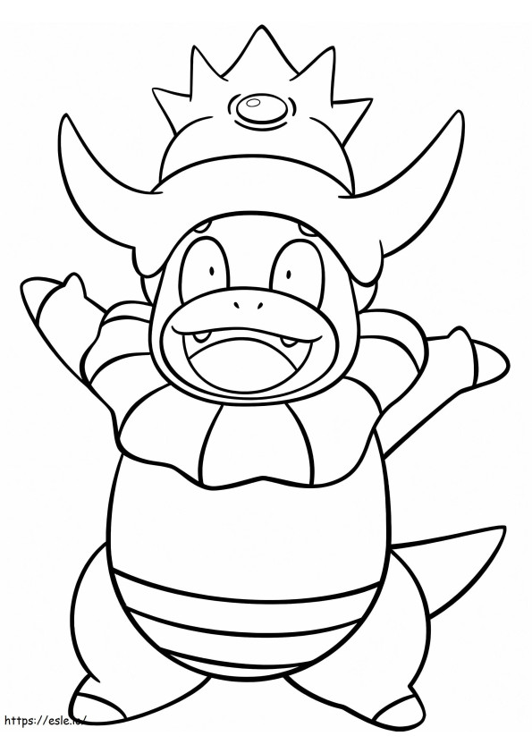 Slow King And Pokemon coloring page