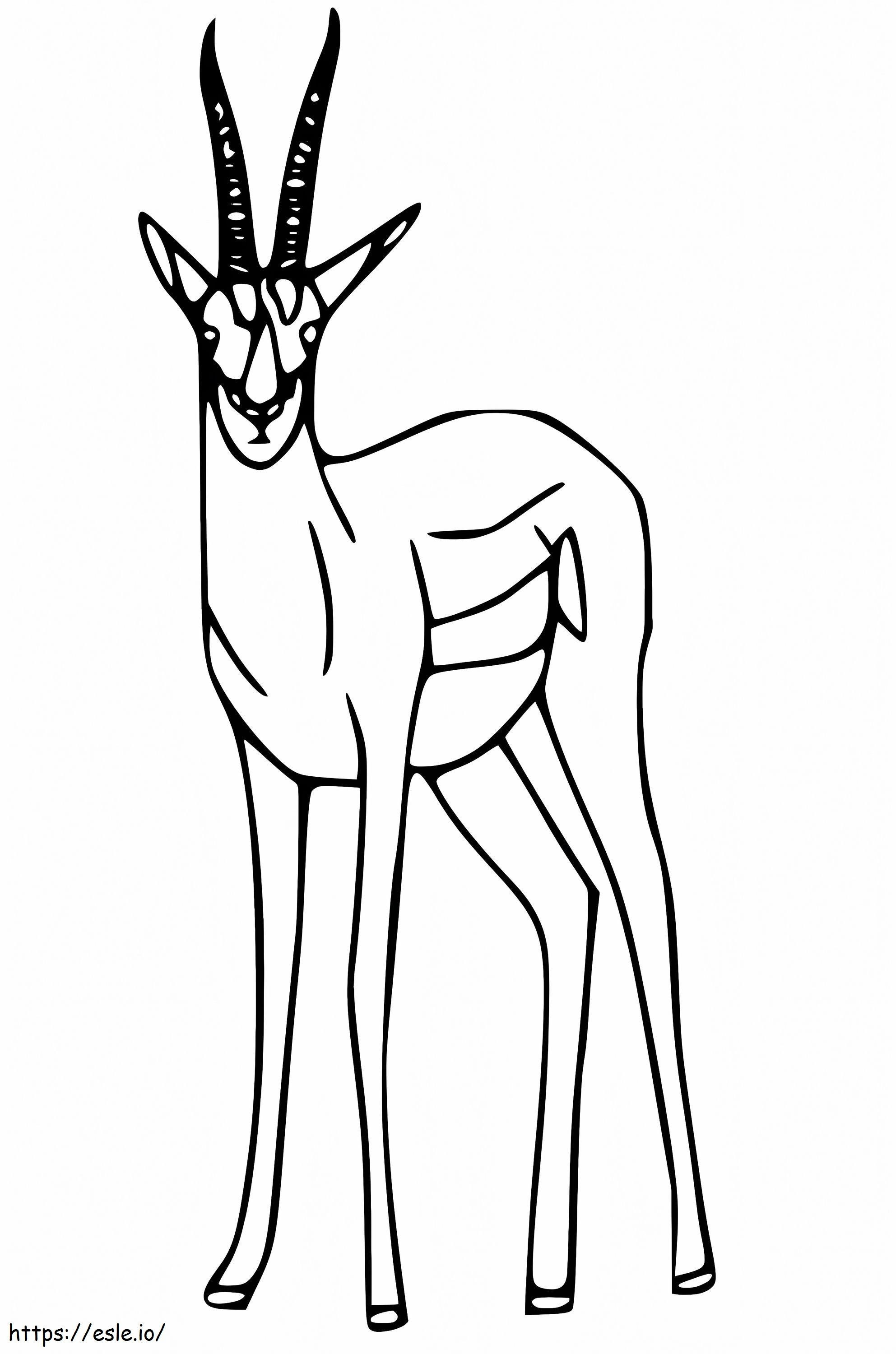 Coloriage Antilope 5 à imprimer dessin