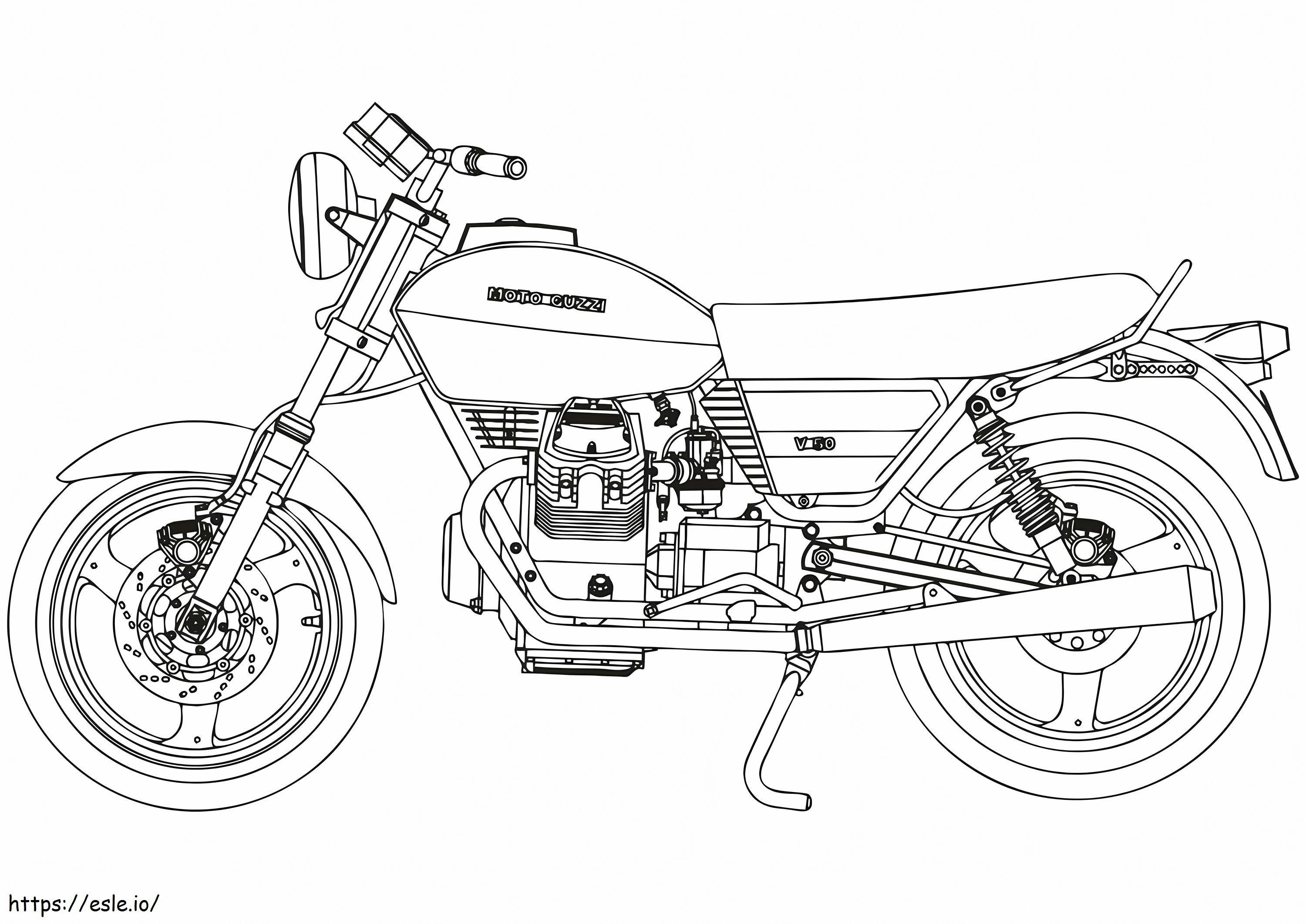 Moto Guzzi V50 Gambar Mewarnai