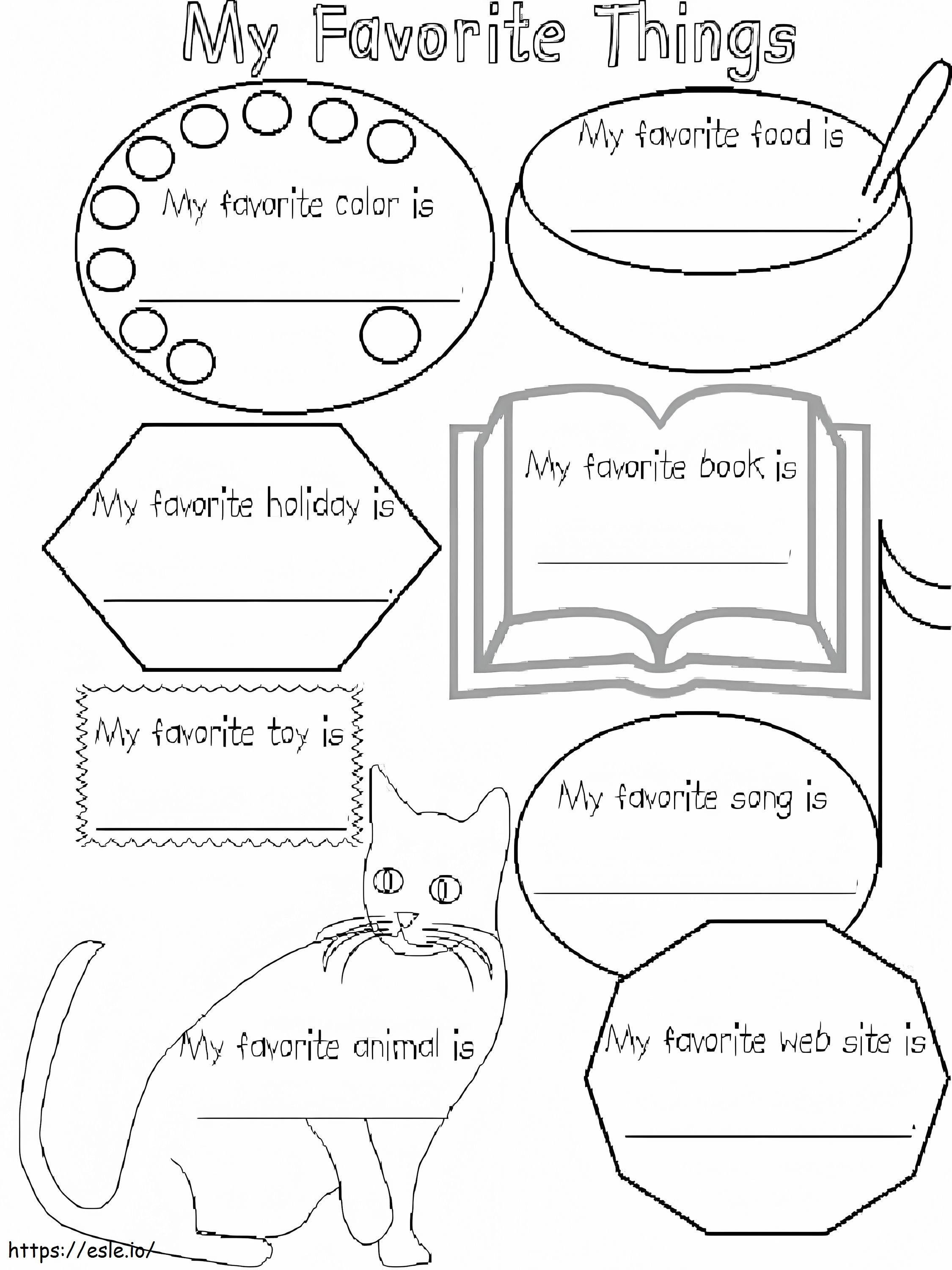 All About Me 7 coloring page