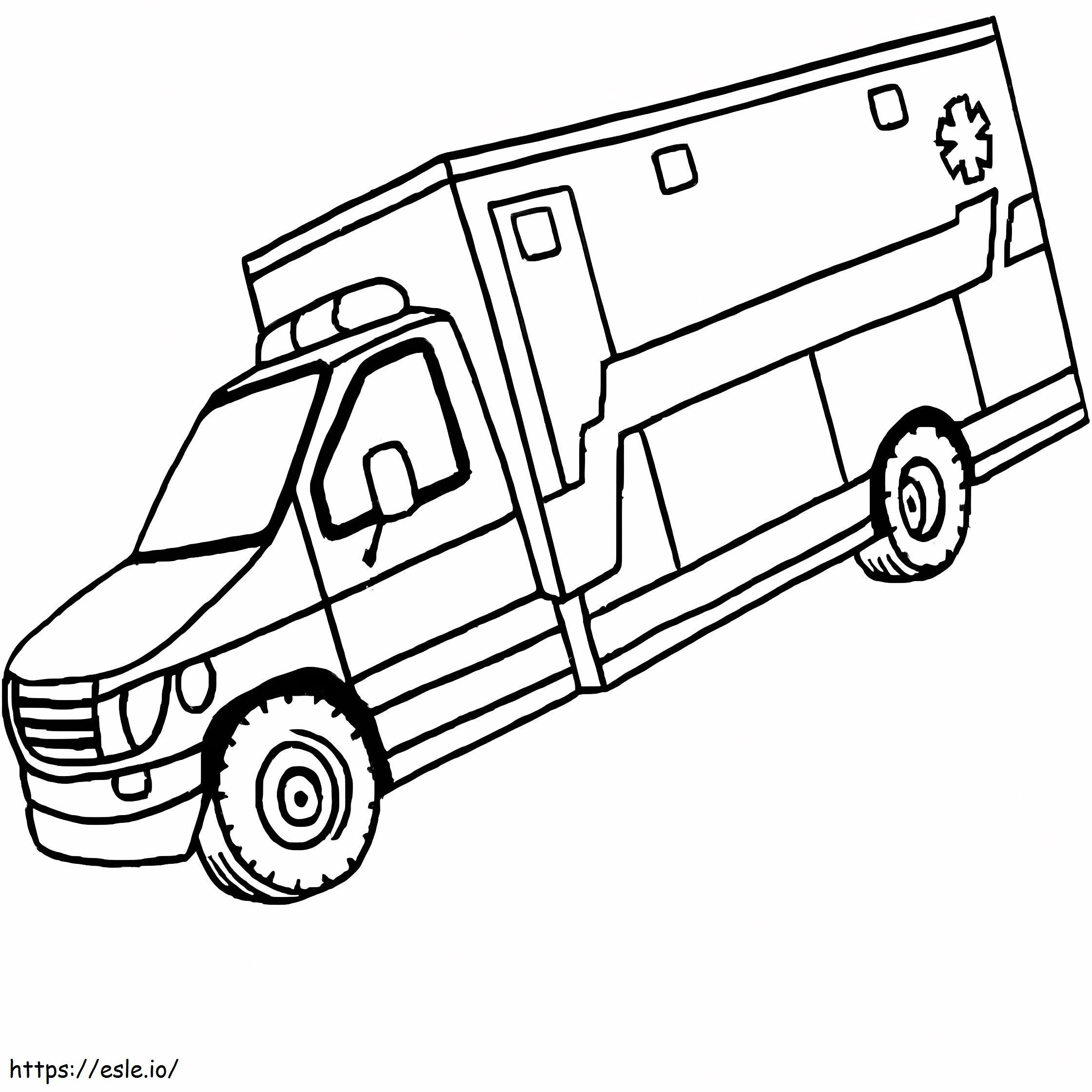 Ambulance 17 coloring page