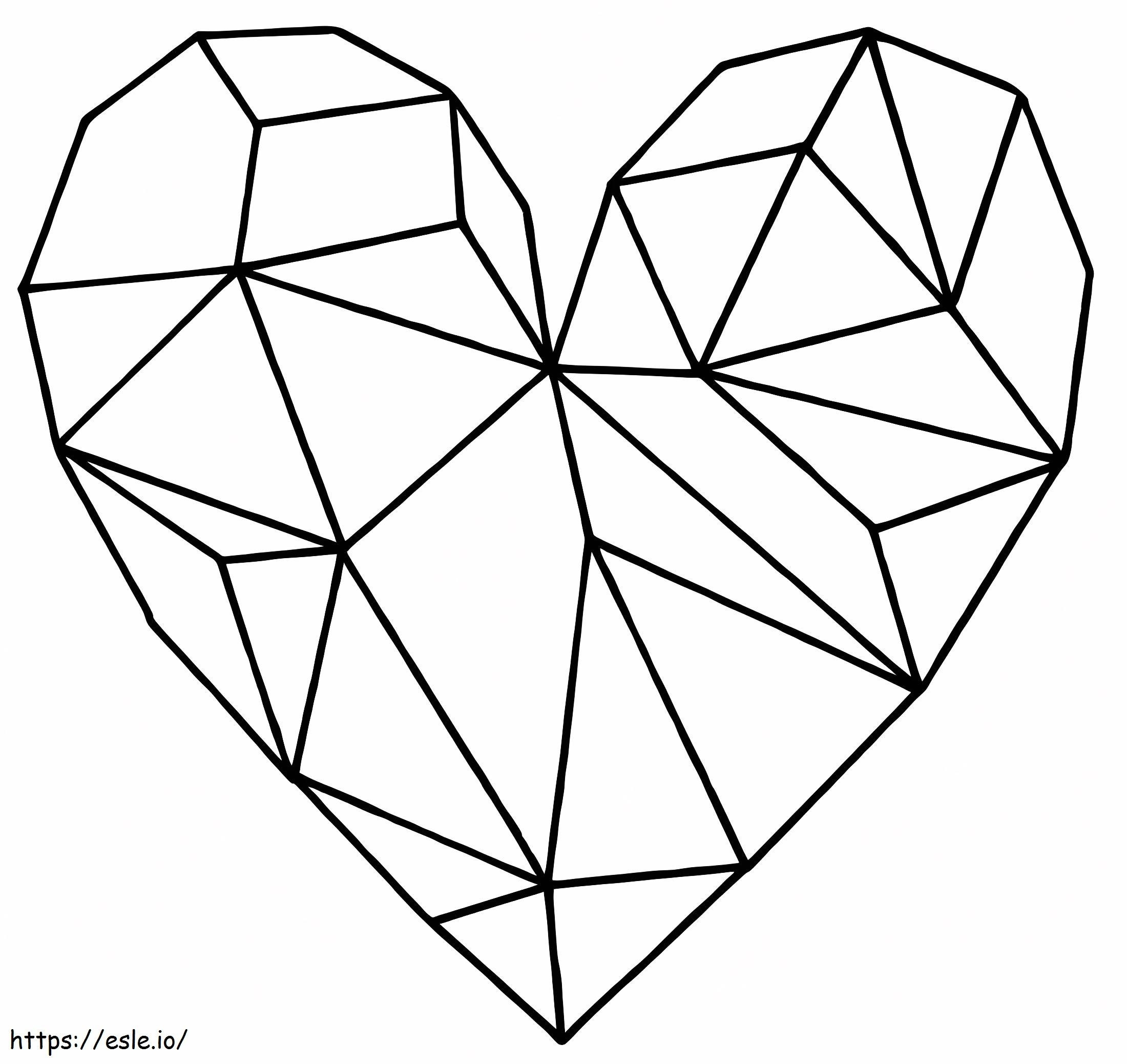 Origami Heart coloring page