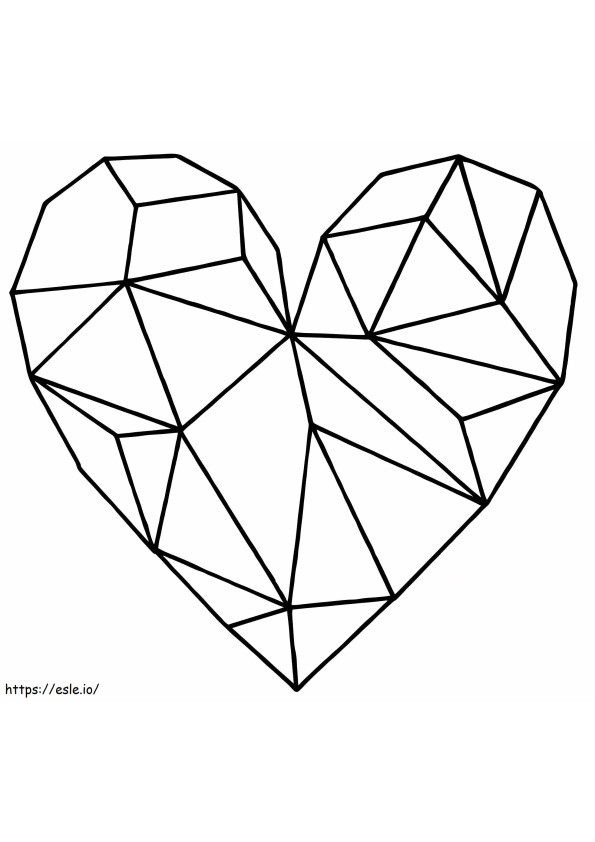Origami Heart coloring page