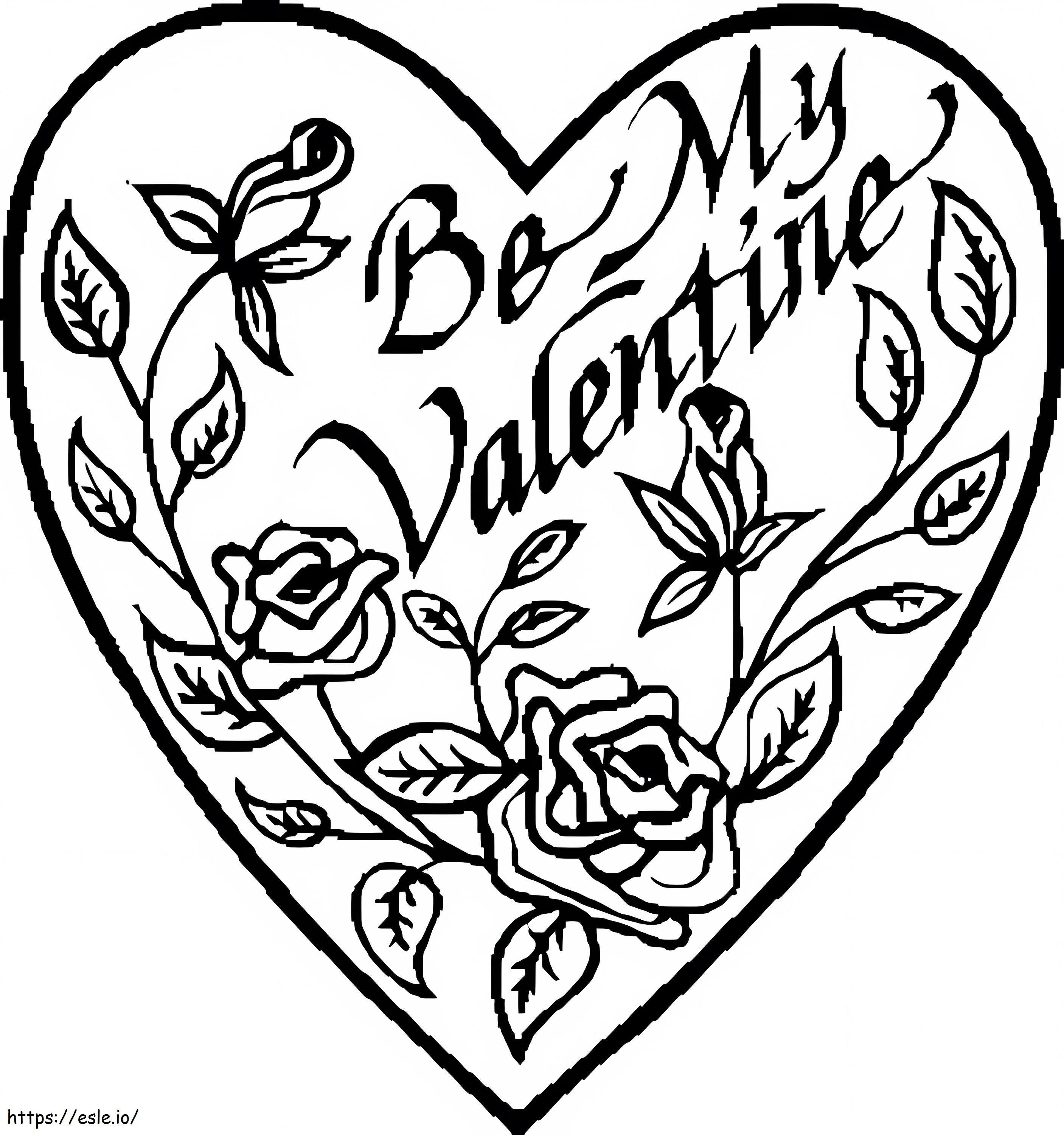 Free Valentine Heart coloring page