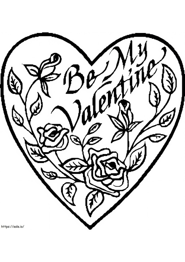 Free Valentine Heart coloring page