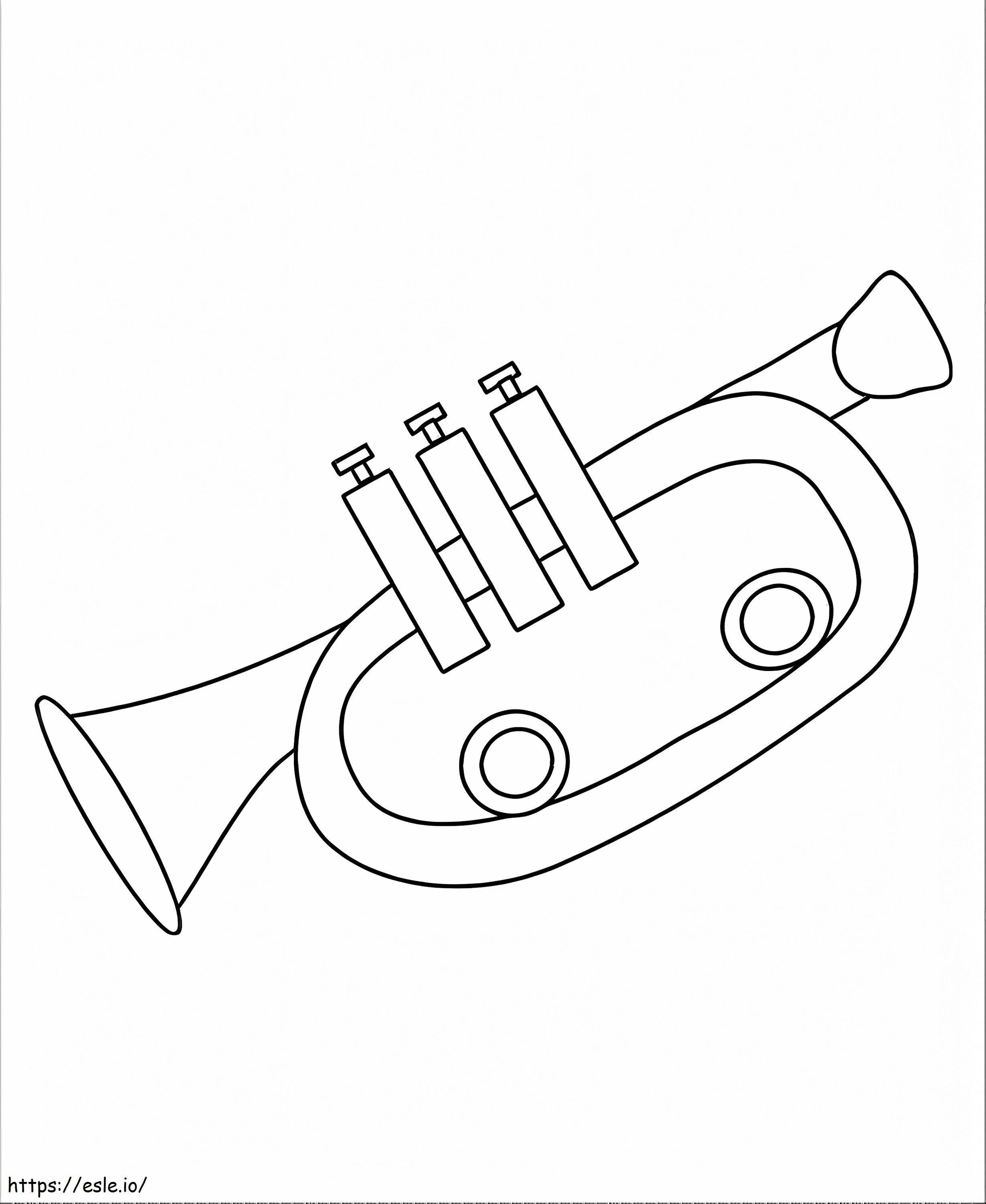 vector de trompeta para colorear