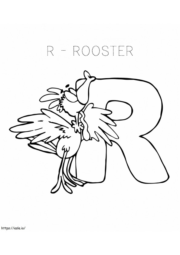 Letter R 6 coloring page