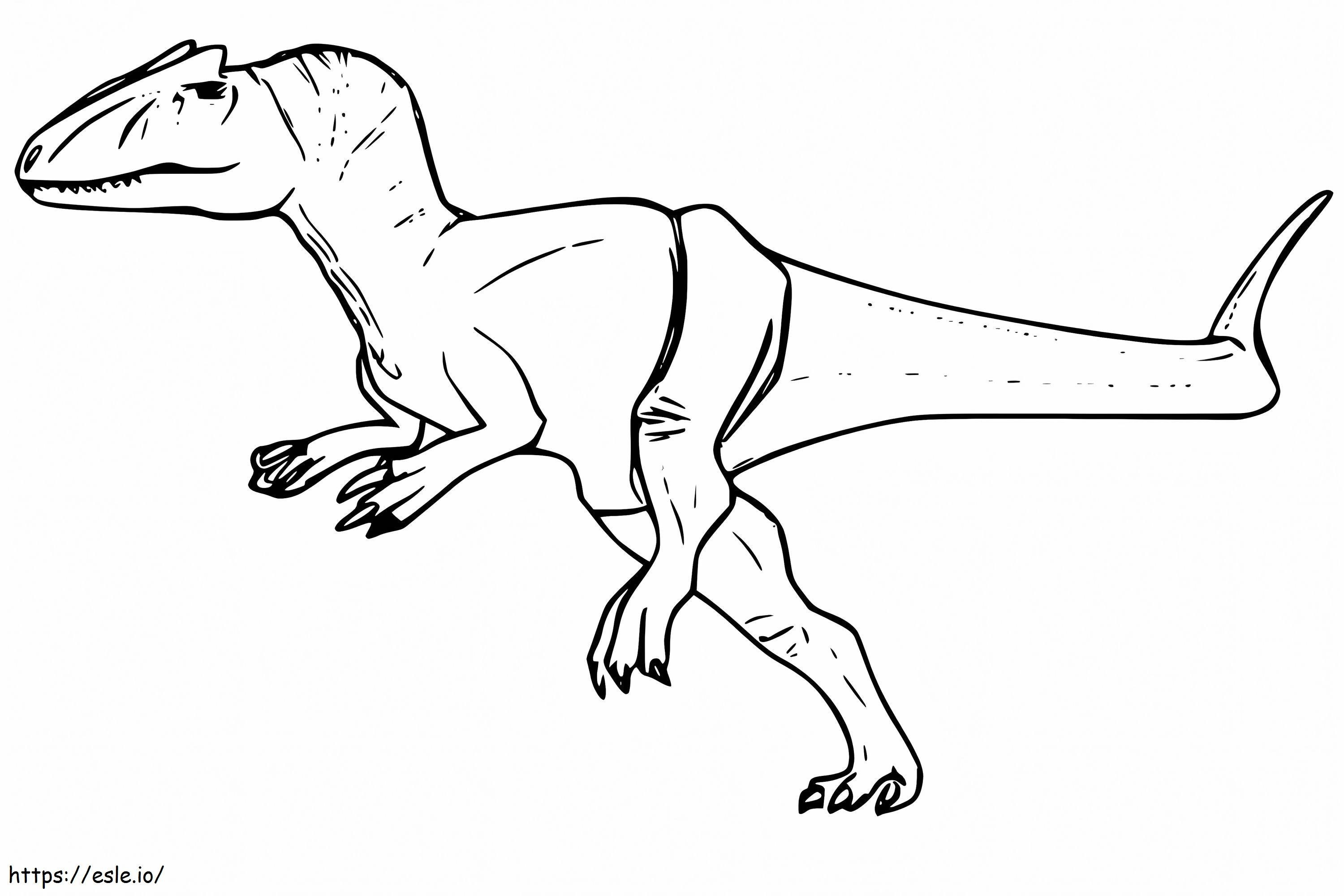 Allosaurus Running coloring page