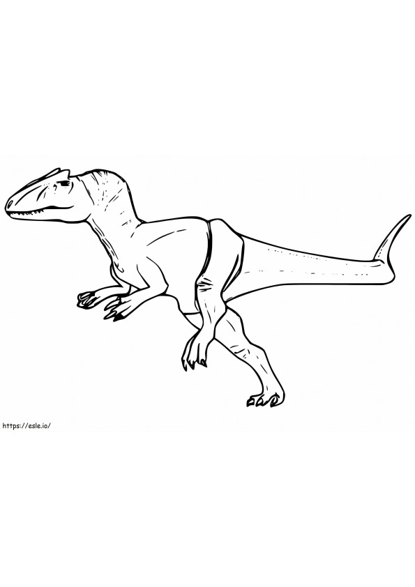 Allosaurus Running coloring page