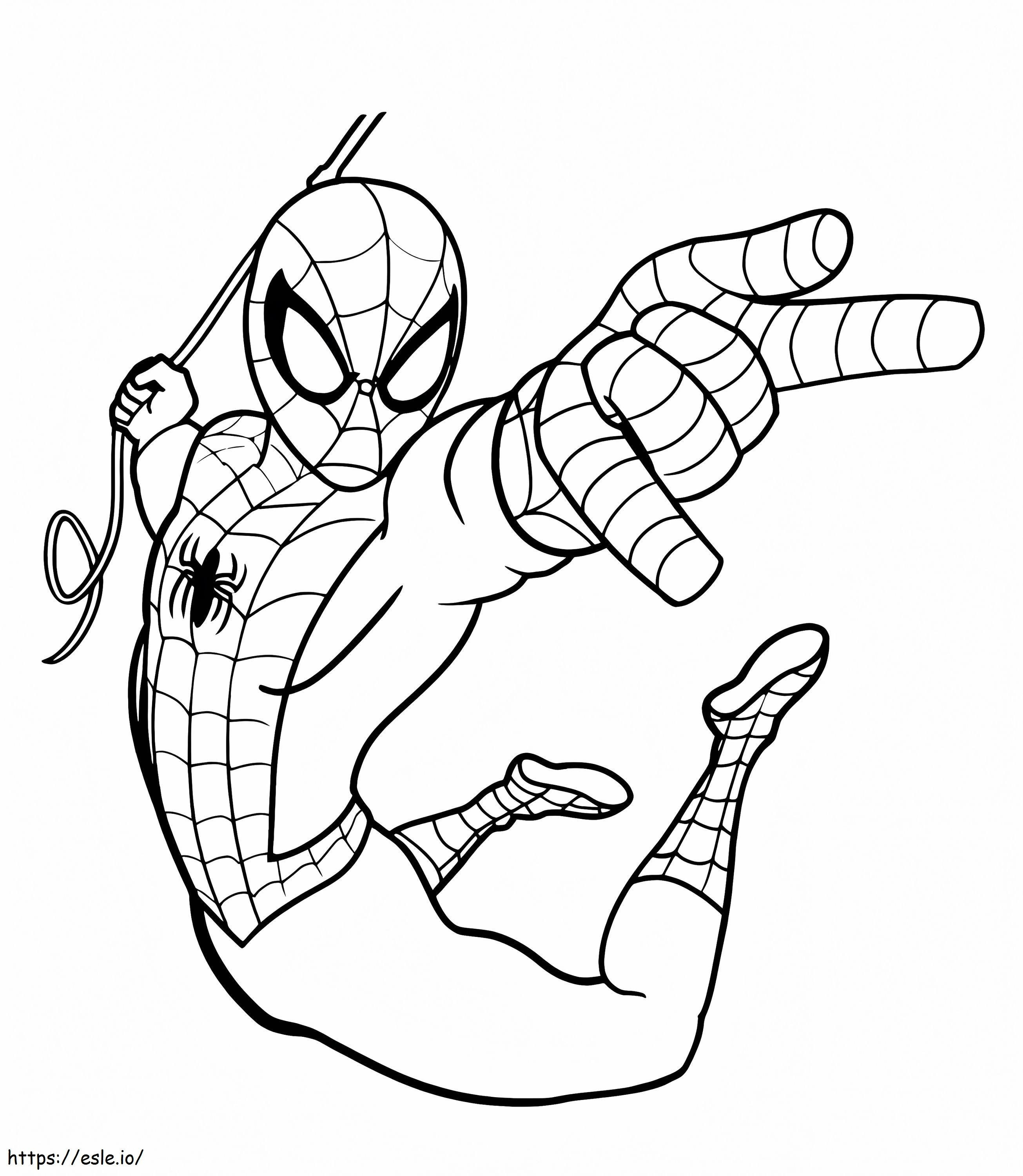 Täydellinen Spiderman värityskuva