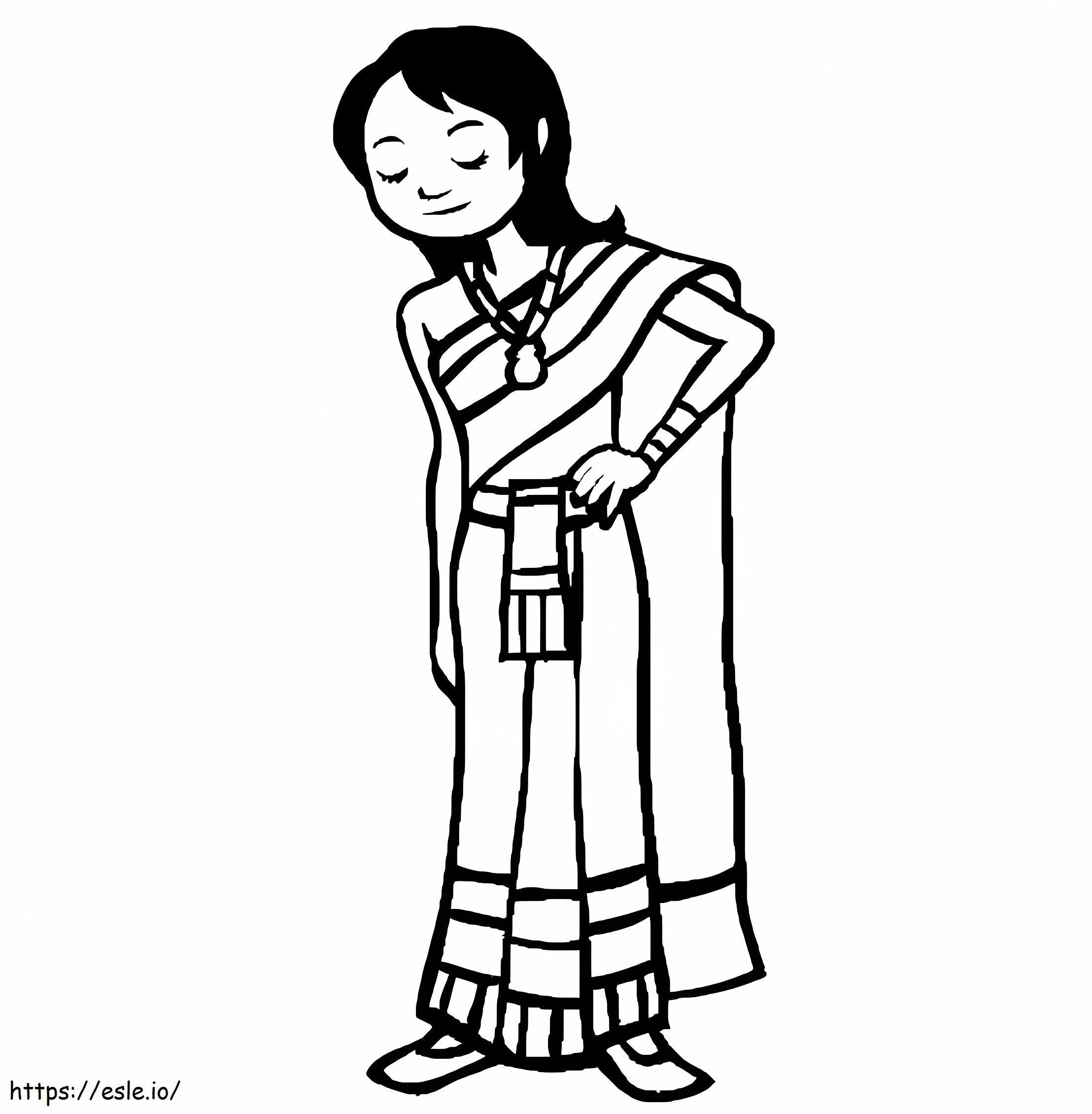Thailand Girl coloring page