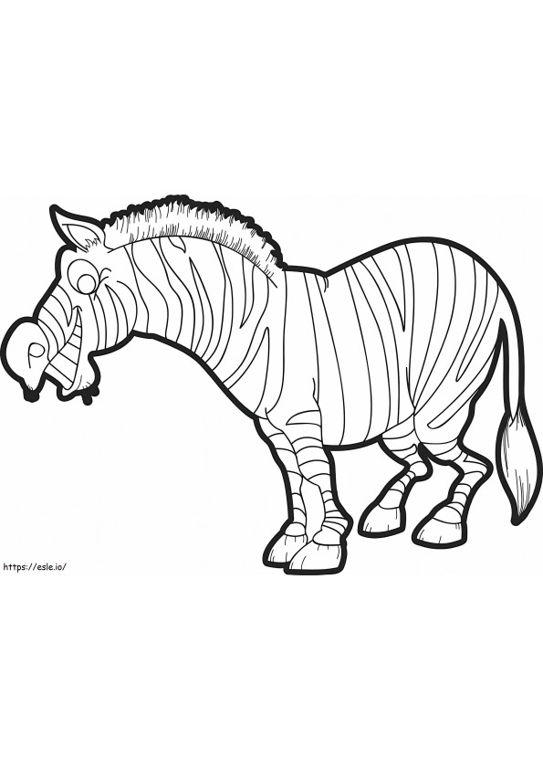 Free Zebra coloring page
