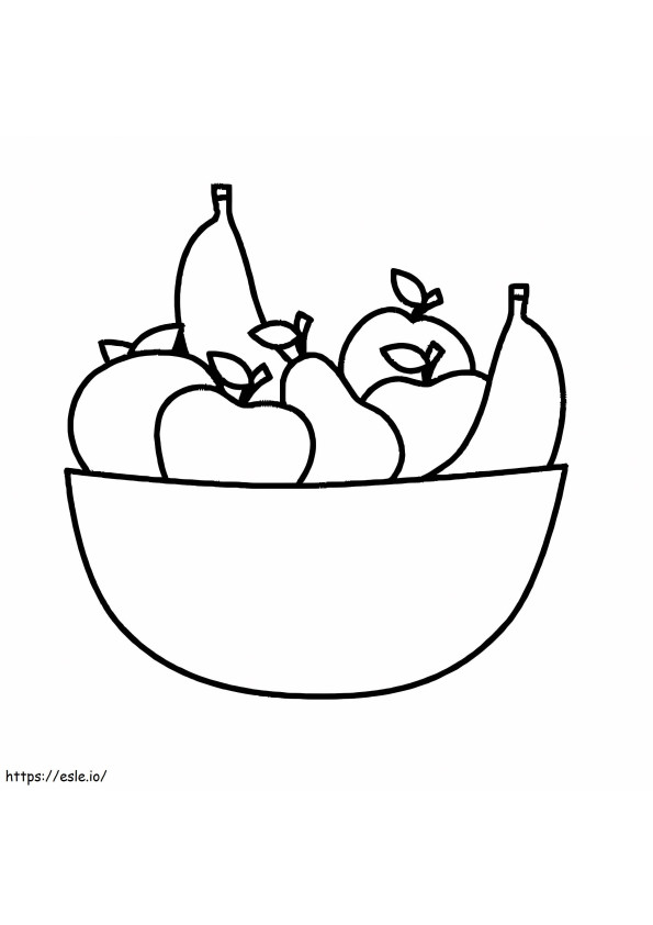 Easy Fruits coloring page