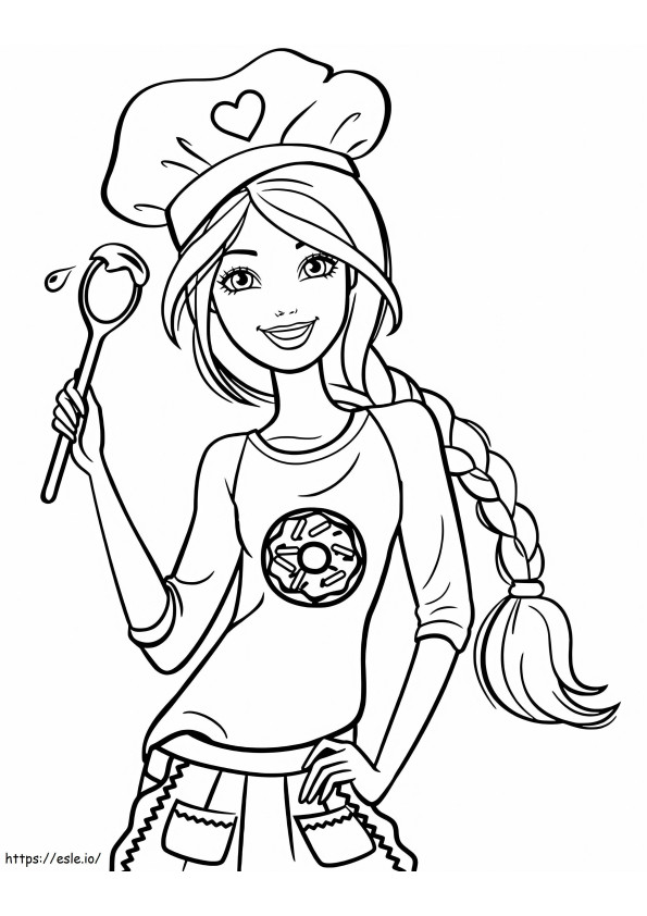 Barbie Cook coloring page