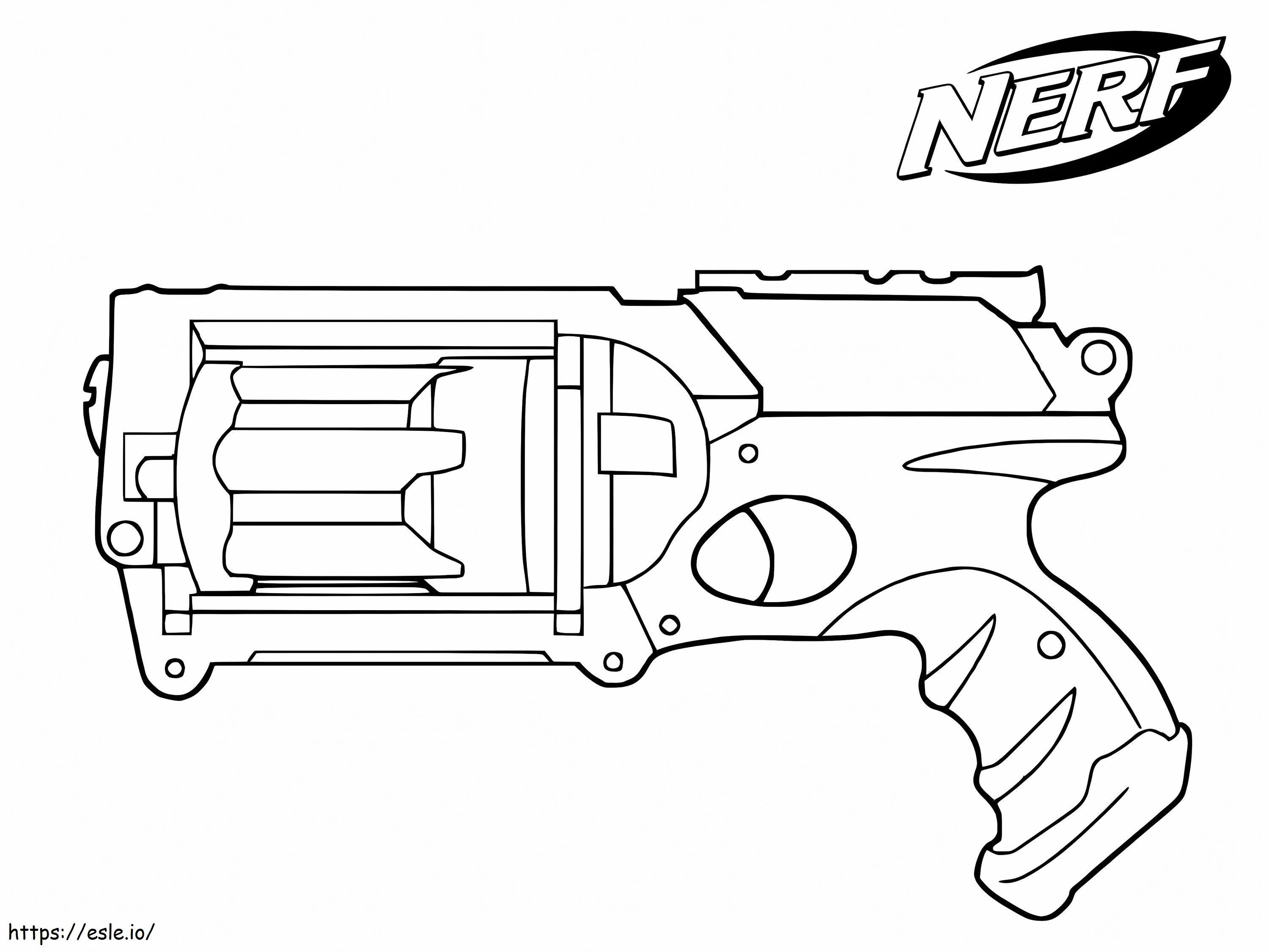 Nerf-pistool 7 kleurplaat kleurplaat