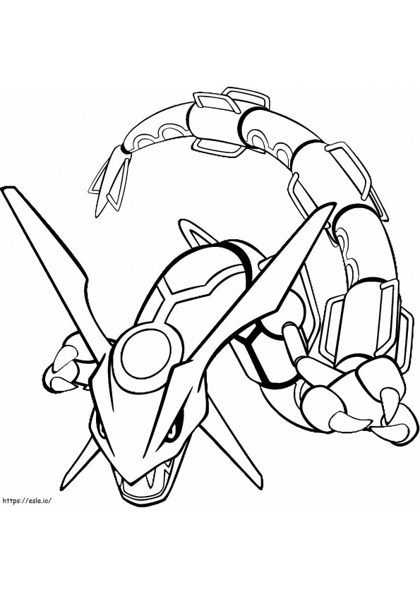 Rayquaza 3 coloring page